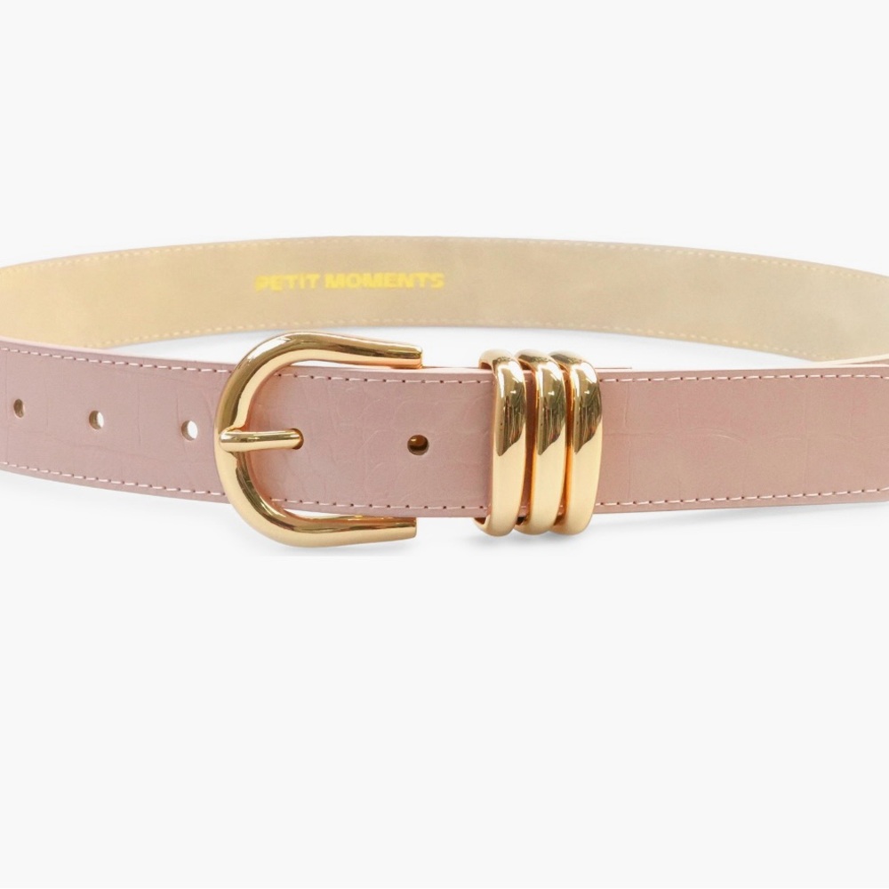 Petit Moments Women's Pink and Gold Belt XS/S